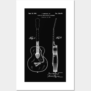 Patent Image 1941 Acoustic Guitar Posters and Art